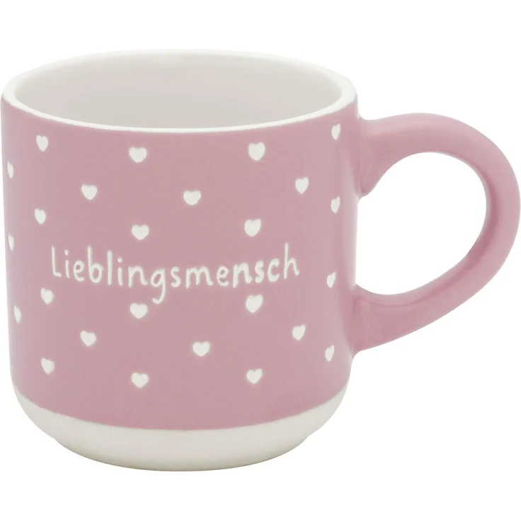 GRUSS & CO Espressotasse mit Gravur "Mensch" | Mini-Tasse aus Steinzeug, 10 cl, Tässchen mit Geschenk-Banderole | Geschenk Freunde, Geburtstag | 74648