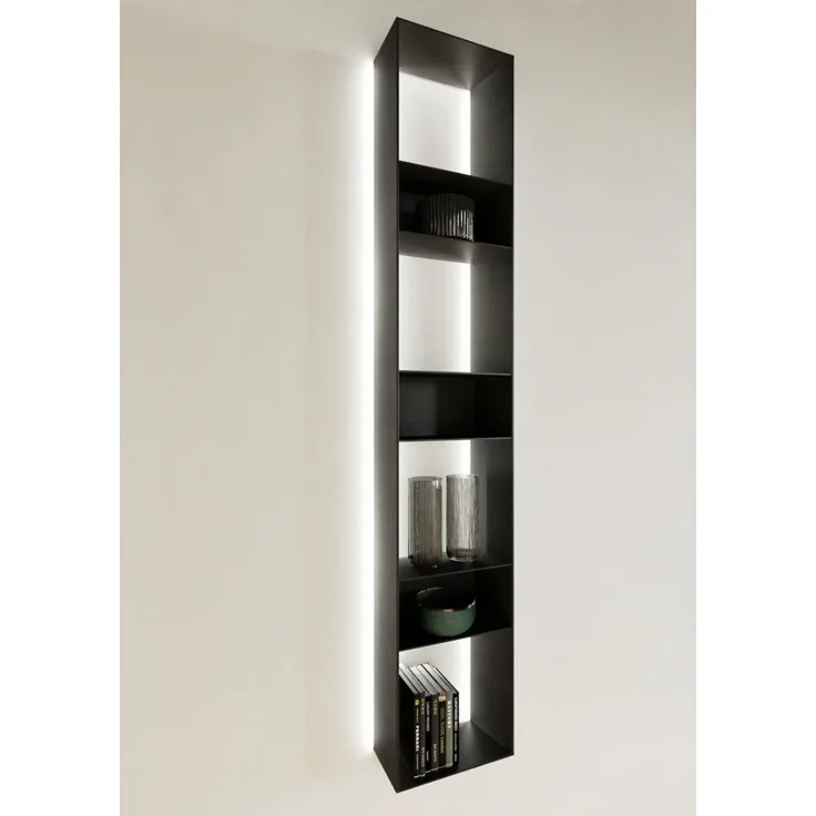 Naber 8041235 transFORM Solitärregal, 900 x 300 x 180 mm (H x B x T) für Regalsystem, schwarz matt