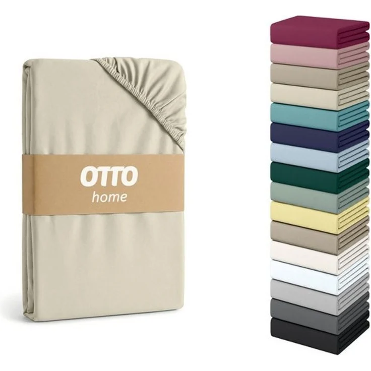 OTTO home Spannbettlaken Cremona, in PREMIUM Qualität aus 96% Baumwolle & 4% Elasthan, Single-Jersey, Gummizug: rundum, (1 Stück), Größe ab 90x200 cm, in 145g/m² sowie 180 g/m² erhältlich – Bild 4
