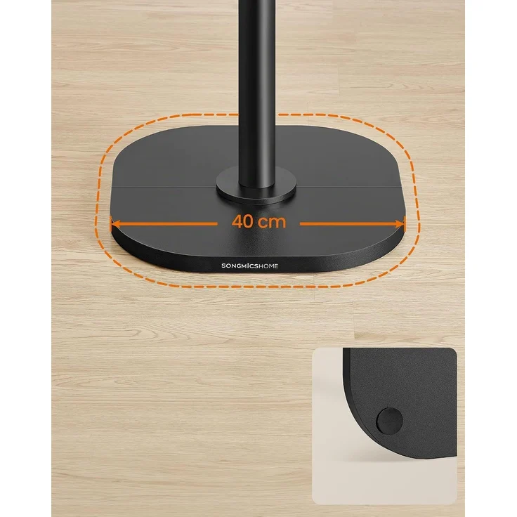 SONGMICS HOME Garderobe in Kaktus-Form, Kleiderständer, freistehende Garderobe, 8 Haken mit nach oben gebogenen Enden, 175,3 cm hoch, für Kleidung, Hüte, Taschen, tintenschwarz – Bild 6