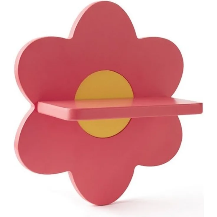 Kids Concept Wandregal Regalbrett Blume rosa 30 x 27 x 12cm aus Holz - Motiv für Kinder