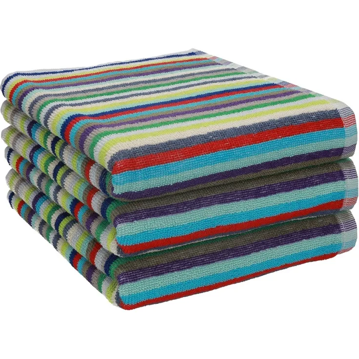 Betz Handtuch Set Arbeitshandtücher Set HELGOLAND 50 x 90 cm 100% Baumwolle bunt, 100% Baumwolle (Set, 3-St)