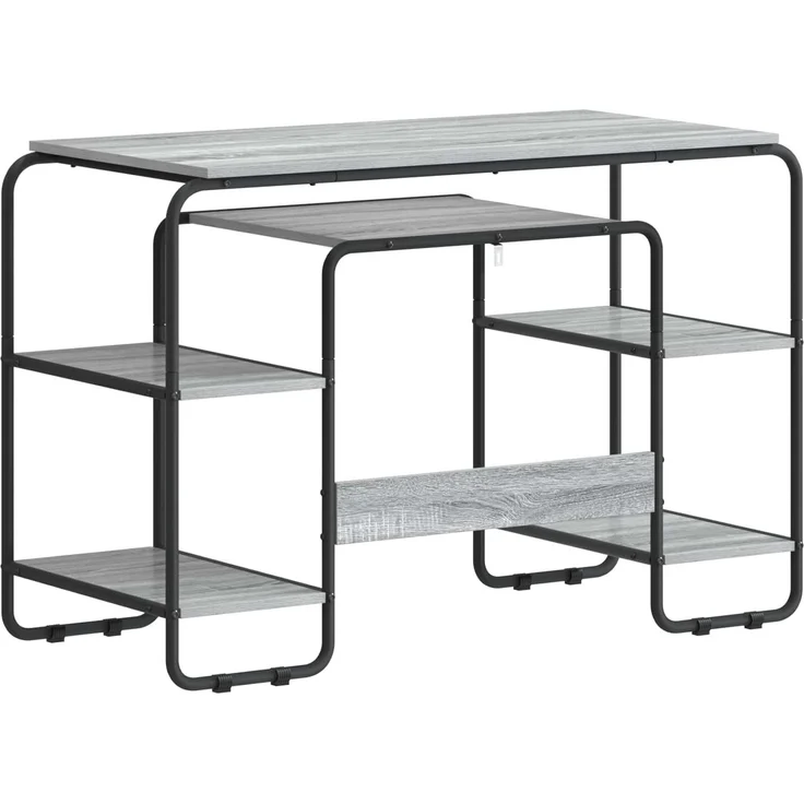 vidaXL Schreibtisch mit Stauraum Sonoma-Grau 113,5 x 52 x 75,5 cm 8008035 – Bild 5