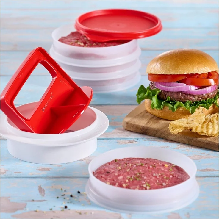 TUPPERWARE Aufbewahrungsdose Hamburger-Maker Former Presse Burgerpresse Frikadellen – Bild 3