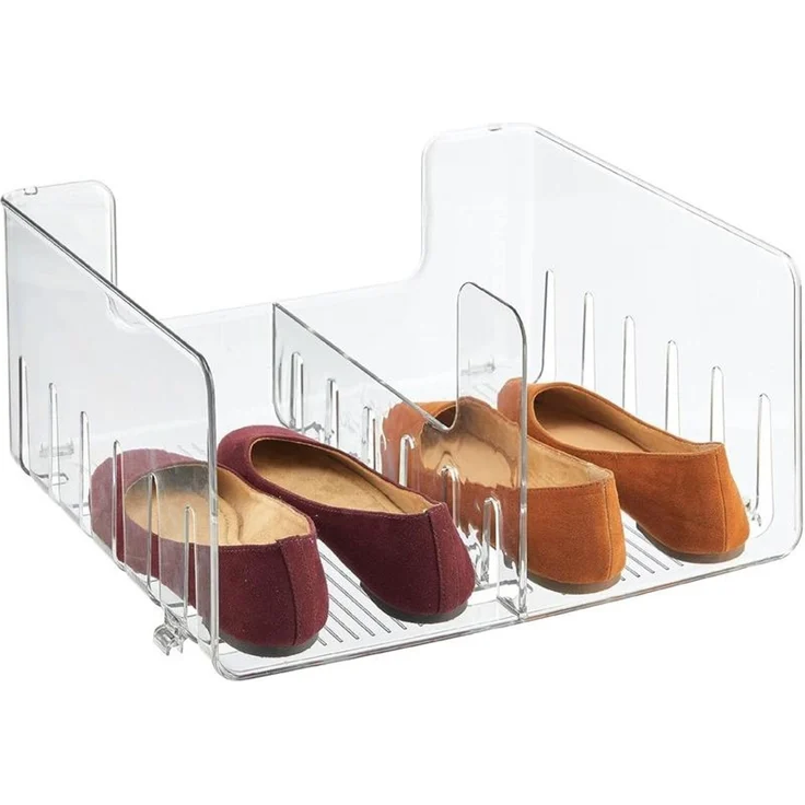 mDesign Schuhregal Ablage Aufbewahrung Organizer 6er Set Kunststoff Transparent – Bild 8