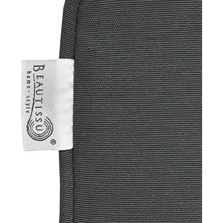 Beautissu Bankauflage Loft BK, grau, 48x5x120 cm, Outdoor Sitz- und Rückenkissen aus robustem Textil – Bild 6