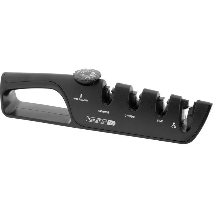 BEM Messerschärfer Sharp Master 3-in-1 Messer- und Scherenschärfer, Wolfram Stahlкlingen 3-Stufen-Schleif-System einstellbare Schärfwinkel