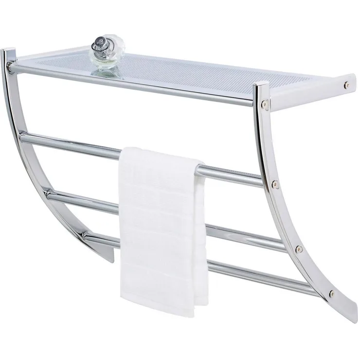 WENKO PESCARA Badregal, Chrom, mit Handtuchhalter