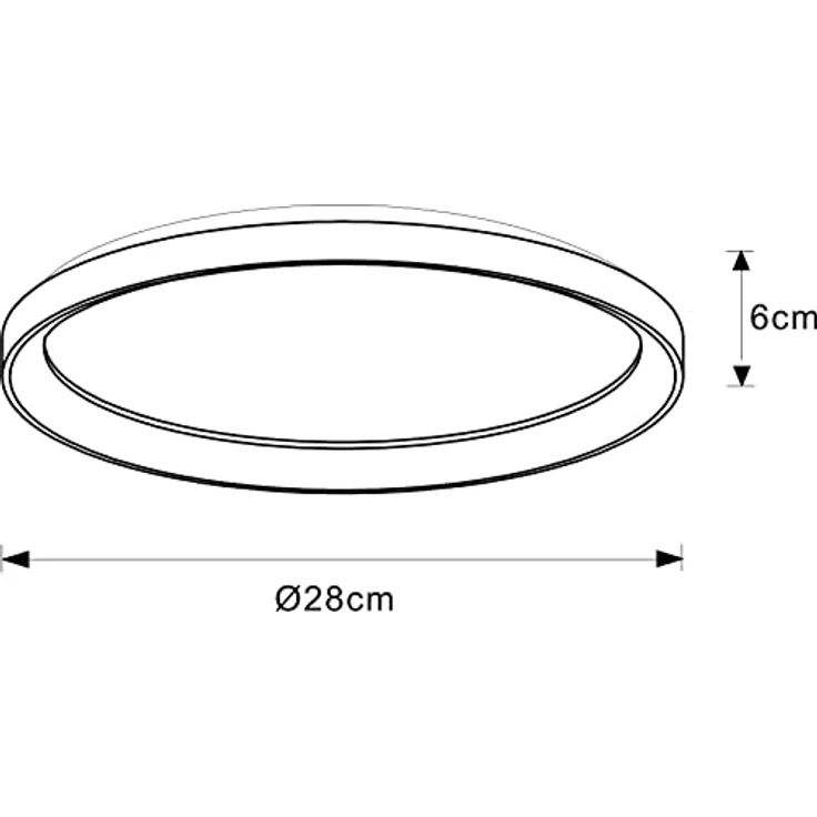 LUCIDE VIDAL Deckenleuchte, Ø 28 cm, dimmbar mit LED (1x21W, 2700K), mattes Gold/Messing – Bild 3