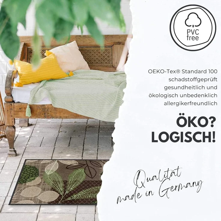 Salonloewe Fußmatte Fußmatte 50x75 Hereingedackelt grau, Eingangsmatte normal, Höhe: 500 mm – Bild 8