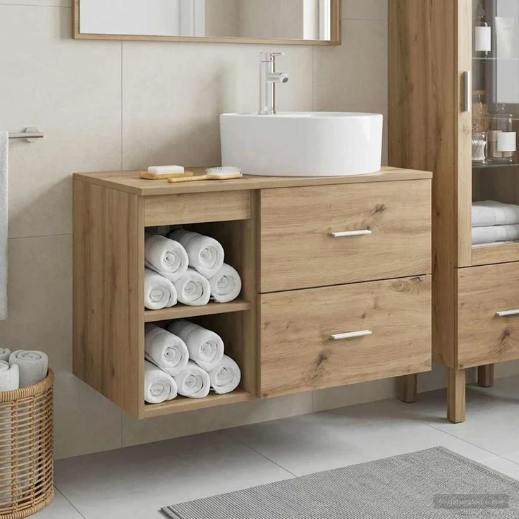 vidaXL Badezimmerschrank-Set 2 stk. Artisan-Eiche 79,5 x 44,5 x 76 cm 3403911 – Bild 1