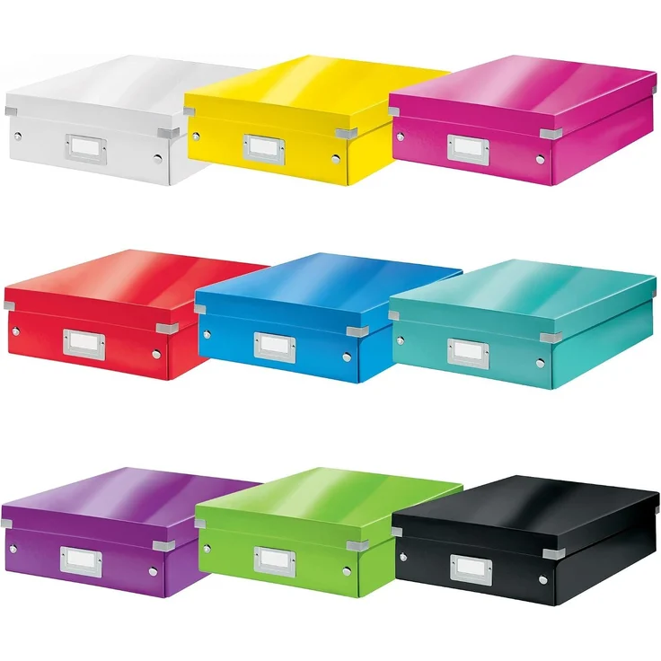 Leitz Organisationsbox Click & Store Wow Mittel Graukarton gelb – Bild 5