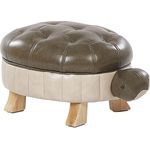Beliani Pouffe pet green eco-leather TURTLE