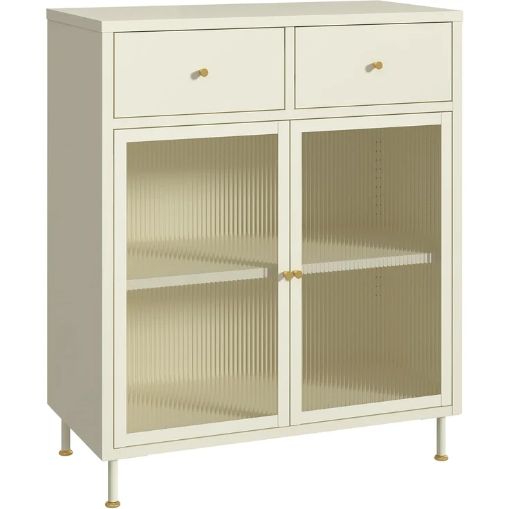 Sideboard Lindau Stahl 97x80x40 cm Cremeweiß [en. casa] – Bild 6