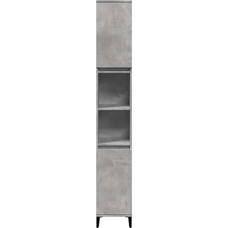 vidaXL 3-tlg. Badmöbel-Set Betongrau Holzwerkstoff 3324948 – Bild 4