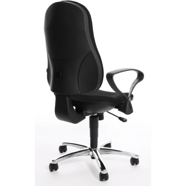 Topstar PI99GBC6 P91, Bürostuhl, Schreibtischstuhl, breiter Muldensitz, inkl. höhenverstellbare Armlehnen, Konturpolsterung, Bezug blau – Bild 7
