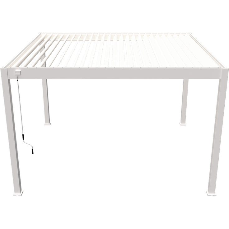 Weide Deluxe | Pergola Voll Aluminium freistehend | 3,6 x 4 M | Lamellendach weiß – Bild 10