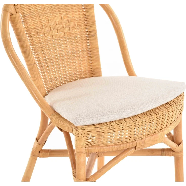 Krines Home Küchenstuhl Esszimmerstuhl Klassik Korb Esszimmer Stuhl Korbstuhl Natur Rattan, Küchenstuhl – Bild 2