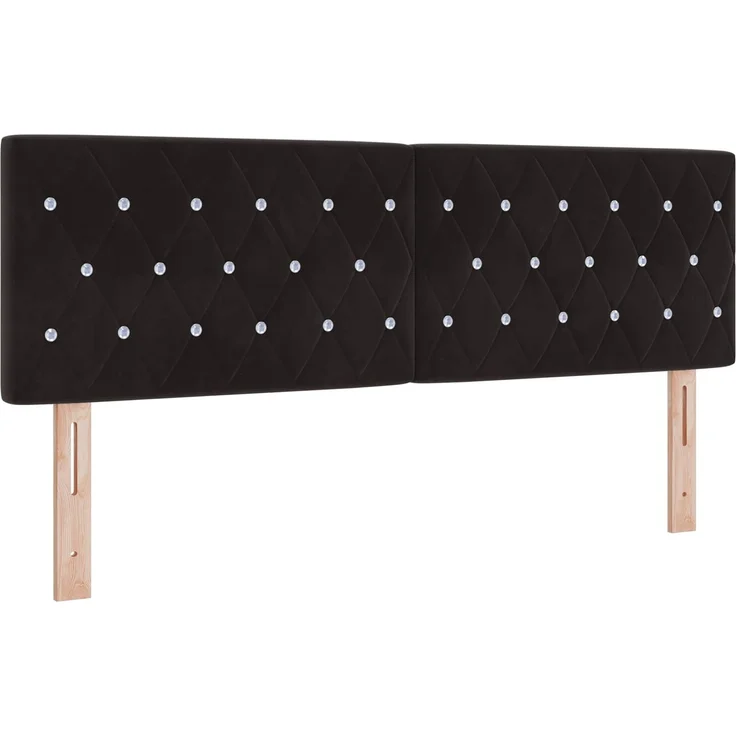 vidaXL Boxspringbett mit Matratze Schwarz 140 x 200 cm Samt 3451687 – Bild 4