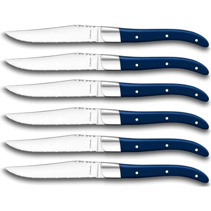 Amefa ROYAL STEAK Steakmesser Set 6-teilig blau hochglanzpoliert – Bild 2