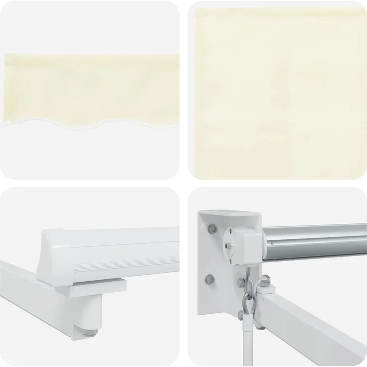 vidaXL Manuelle Gelenkarmmarkise mit LEDs Creme 4x3 m 3419285 – Bild 6