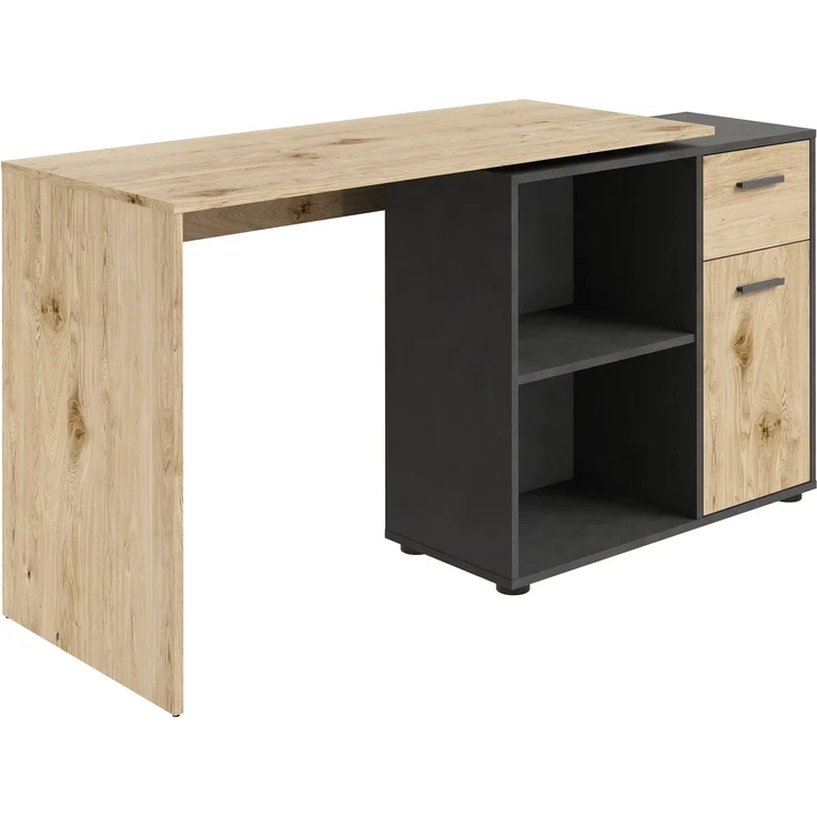 Schreibtisch >ALBRECHT 1< in Viking Eiche - Matera - 83x74x117cm (BxHxT) – Bild 7