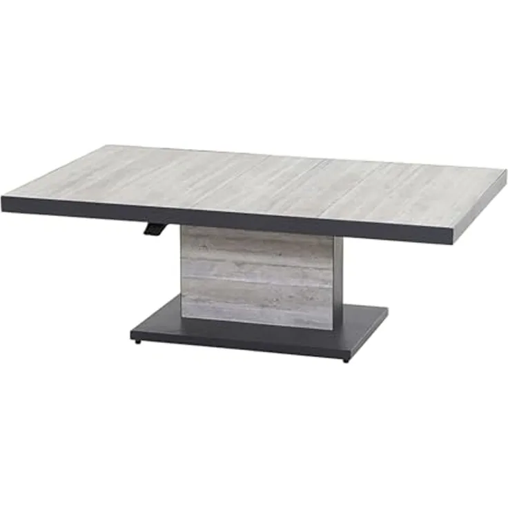 SIENA GARDEN / Bellani Lift-Tisch 160 x 90cm anthrazit/pine grey / Aluminium, Keramik / Grau, Anthrazit / L160,00xB90,00xH50,50cm
