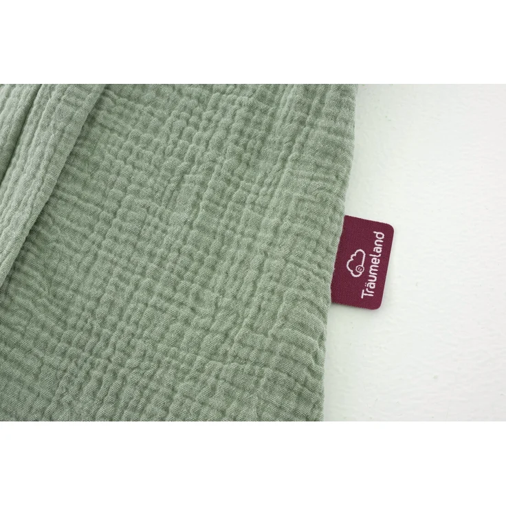 Sommerschlafsack LIEBMICH Baumwollmusselin salbei grün, Größe 90 – Bild 4
