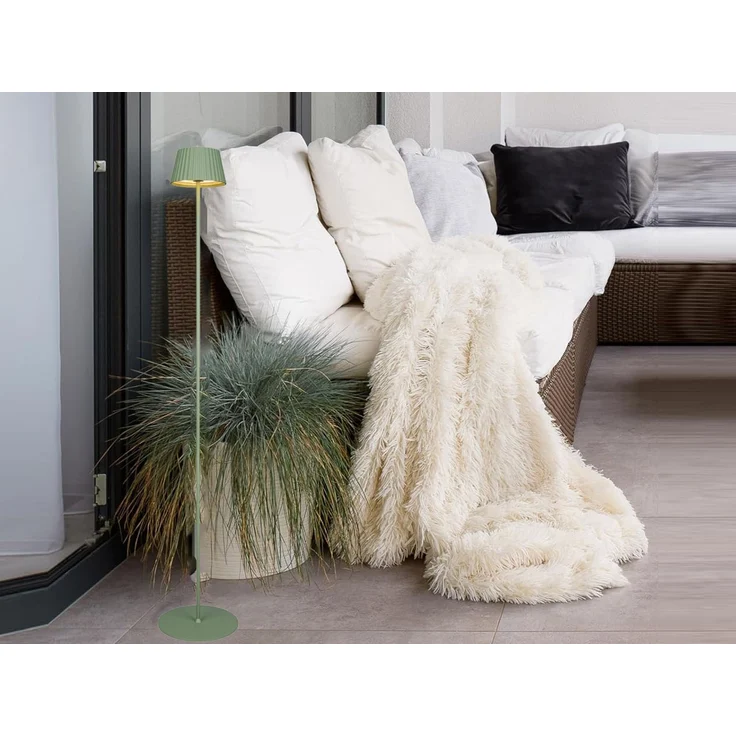 SET: Kleine Akku Stehlampe 123cm & Tischlampe 39cm für Outdoor kabellos Grün – Bild 10
