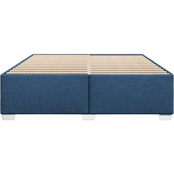vidaXL Bettgestell ohne Matratze Blau 200x200 cm Stoff 3284505 – Bild 3