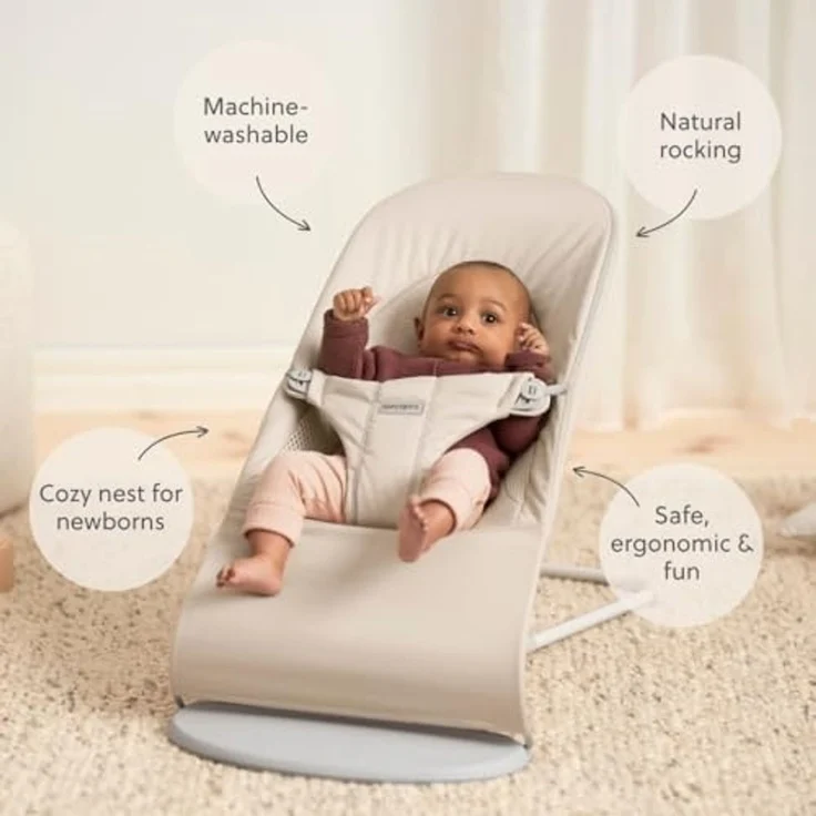 BabyBjörn Balance Soft Jersey Wippe - Gewebt - Hel – Bild 2