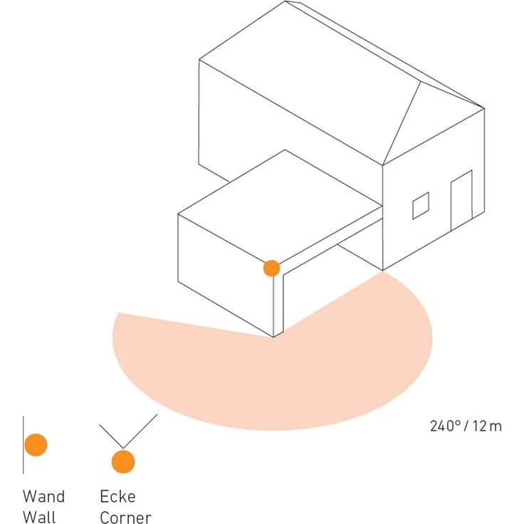 Steinel Sensor-Außenleuchte L 115 S weiß, 240°-Bewegungsmelder, 12 m Reichweite, Kugelleuchte E27, Grundlicht, Softlichtstart – Bild 6
