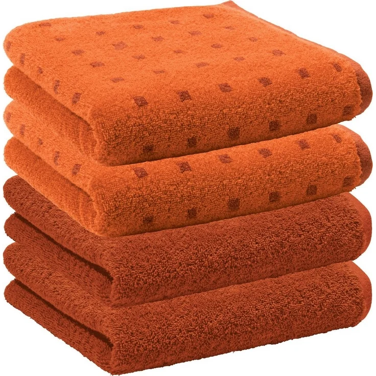 Erwin Müller Handtuch Handtuch "Sigmaringen" 4er-Pack, Frottier, Walk-Frottier Uni – Bild 1