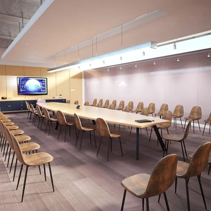 FurnitureR 4 Stühle, Tagungsräume in Schweden, braunes Stuhl, modernes Design, Material aus langlebigem Metall, für Büro oder Zuhause, Eleganz und Komfort – Bild 1