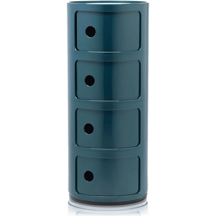 Kartell Componibili, 4 Elements, Blau, Runde Basis