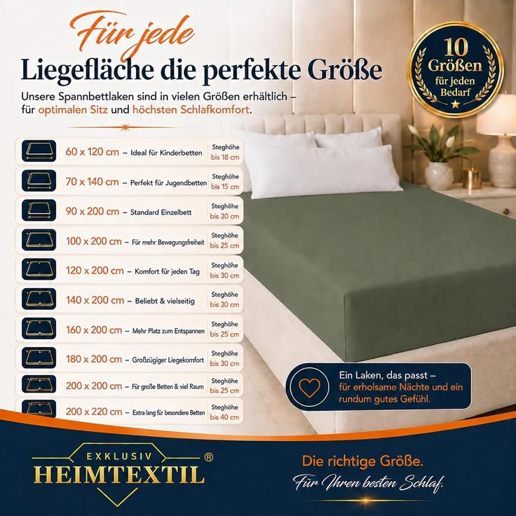 Jersey Spannbettlaken Deluxe 140 - 160 x 200 cm Grau – Bild 7
