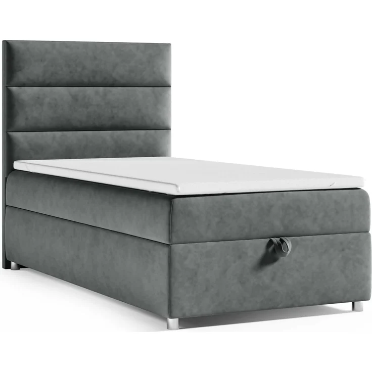 Best for Home Boxspringbett mit Bettkasten Trinity K-4 SINGLE Bonell-Matratze inkl. 7 cm Topper (Einzelbett, Polsterbett mit gepolstertes Kopfteil, Jugendbett, Kinderbett versch. Größen, 70x200 80x200 90x200 100x200 cm), verschiedene Liefermöglichkeite... – Bild 1