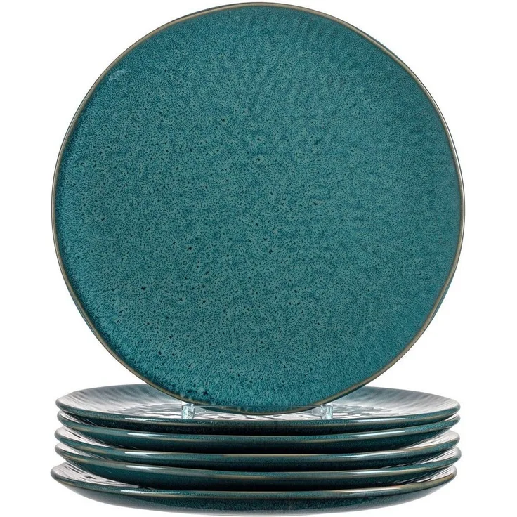 Leonardo MATERA Keramikteller 27 cm blau 6er Set