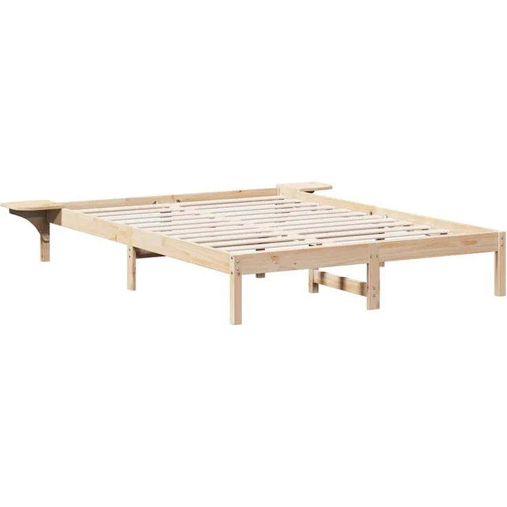 vidaXL Bettrahmen Natur 160 x 200 cm Massives Kiefernholz 873181 – Bild 4