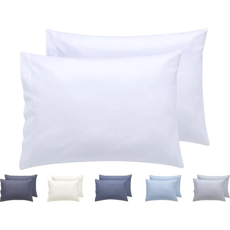 Kissenbezüge, extra weiche Mikrofaser, hypoallergen, Set mit 2 Kissenbezügen 50X70 cm Weiß