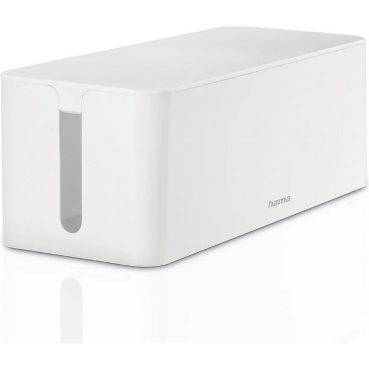 Hama Kabelbox Kabelbox für Standard 6er Steckdosenleisten, Stecker, Kabel, Ladegerät, (1-tlg), Schlichtes Design, Schreibtisch, Tisch, große Aufbewahrungsbox – Bild 4