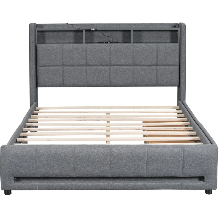 Kinderbett 140×200/90×200 cm aus Massivholz mit Schreibtisch, weiß – Bild 6