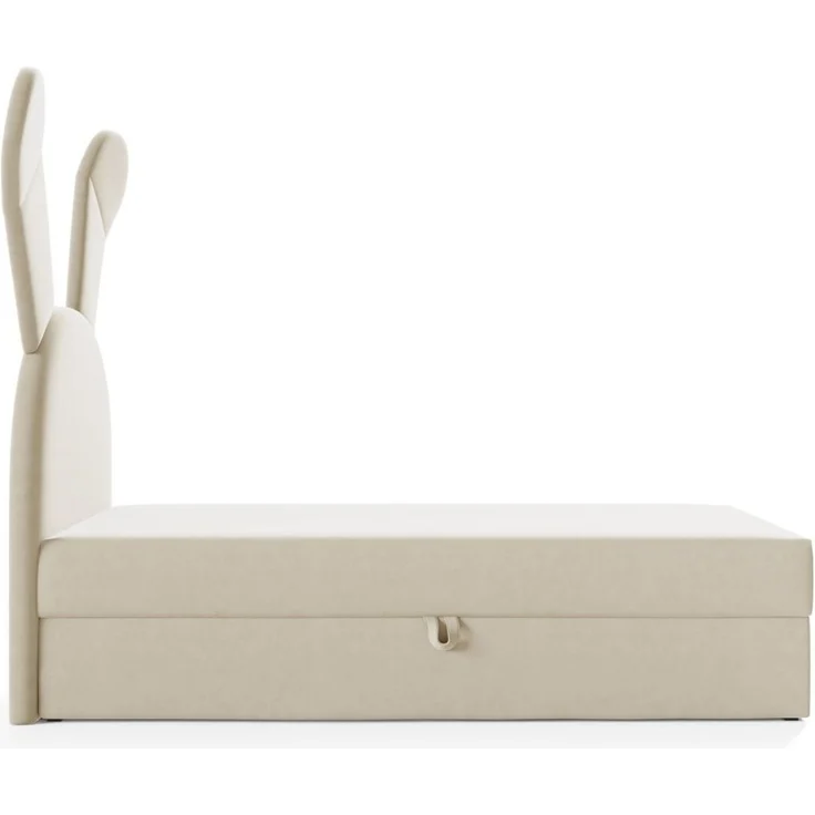 Kinderbett Polsterbett Bett MATILDA 100x200cm in Stoff Magic Velvet Creme – Bild 3