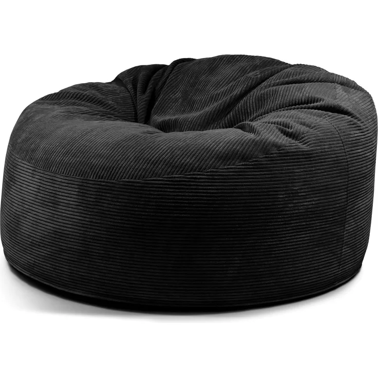 Schaumstoffsitzsack ‘OM 135‘, Bezugstoff - Waves, 100% Polyester, Black, 90x135x135 cm.