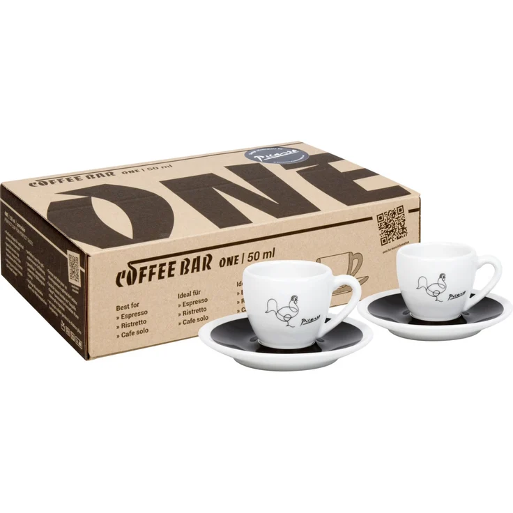 KÖNITZ 2er Set Coffee Bar ONE Picasso Espressotasse mit Untertasse 50 ml im Geschenkkarton – Bild 1