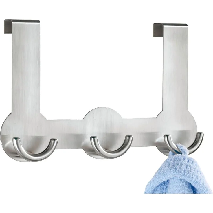 WENKO Türhaken Modell Rondo, Türen, Türgarderobe, Hakenleiste mit 3 Haken, für einen Türfalz von 2 cm – Bild 3