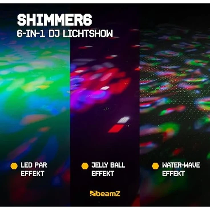 beamZ Shimmer6 Multi DJ LED-Effekt – Bild 3