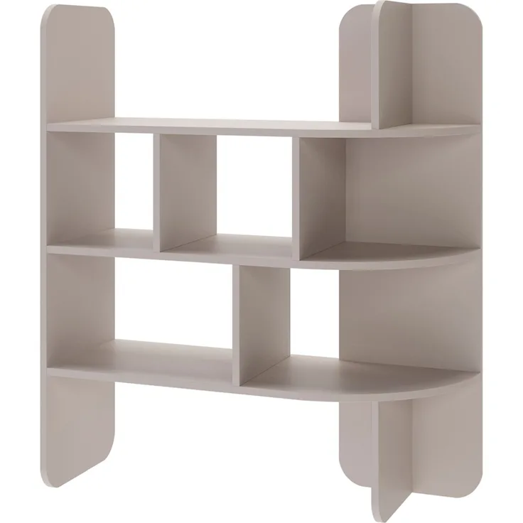Selsey 'Contle' Standregal mit offenen Fächern & abgerundeten Ecken, Beige, 102 x 120 cm