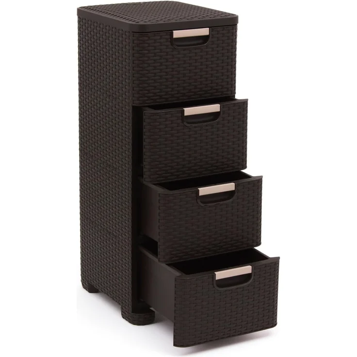 Curver Badregal, Regal mit 4 Schubladen Curver Style – Bild 3