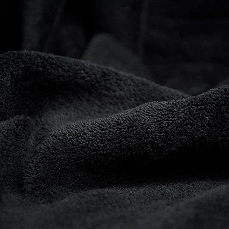 Wohndecke Quebec Kuscheldecke Tagesdecke Fleece weich 150x200cm schwarz, CelinaTex, allergikergeeignet,bügelfrei,flauschig,kuschelweich,mollig warm – Bild 4